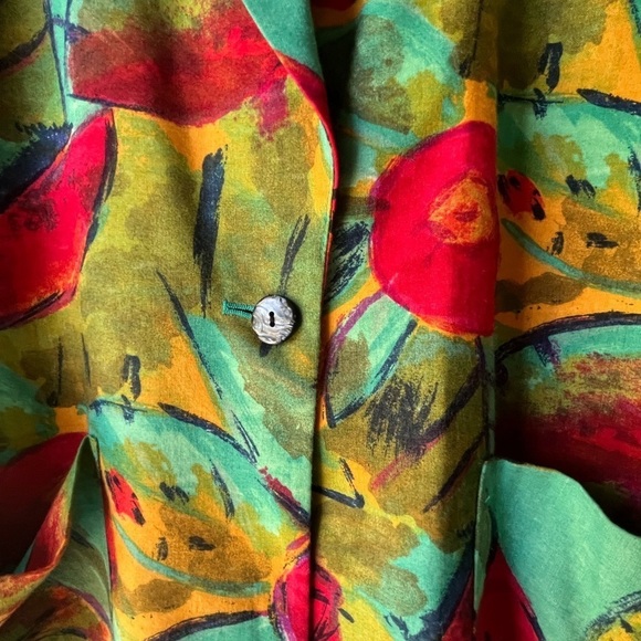 Vtg PAUL Et DUFFIER Womens M Blazer Jacket Artsy Abstract Colorful Boyfriend Cut - Picture 5 of 15